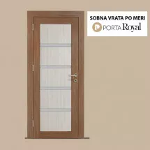 Sobna vrata PREMIUM  OrahSilver royal  beli staklići - Porta Royal - 1