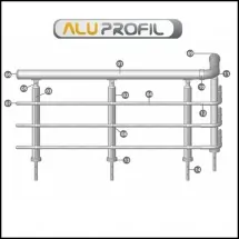 Gelender sistem 1 - ALU Profil - 2