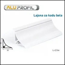 Lajsna za kadu bela - ALU Profil - 1