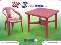 Plastični stolovi i stolice MS MILAŠ PLAST - Milaš plast - 1
