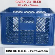 PLASTIČNE GAJBE  Gajba za hleb 500x430x300 cm - Dinero - 1