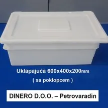 PLASTIČNE LODNE  Uklapajuće lodne 600x400x300 mm  sa poklopcem - Dinero - 2