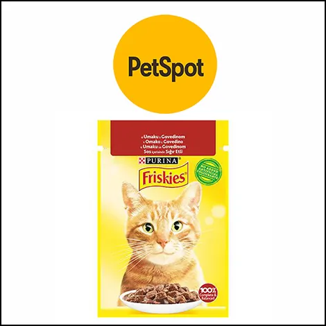 SUVA HRANA ZA MAČKE  Friskies Cat Govedina 85g - PetSpot - 1