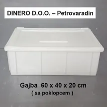 PLASTIČNE GAJBE  Gajba 60x40x20 cm  sa poklopcem - Dinero - 1