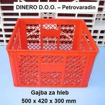 PLASTIČNE GAJBE  Gajba za hleb 500x240x300 mm - Dinero - 1