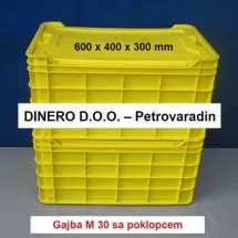 PLASTIČNE GAJBE  Gajba M 30 sa poklopcem - Dinero - 2