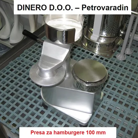 INOX PRESA ZA HAMBURGERE 100 mm - Dinero oprema za mesare - 1
