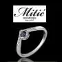 Verenički prsten, belo zlato sa plavim safirom VP-078 - Zlatara Mitić - 2