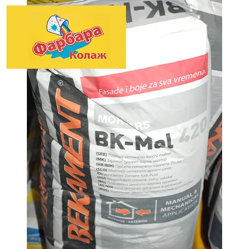 BK-MAL 420 - BEKAMENT - Cementno-krečni malter za spoljašnje zidove - Farbara Kolaž - 2