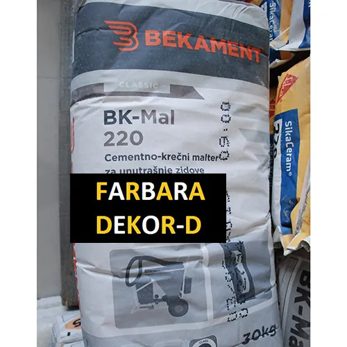BK-MAL 220 BEKAMENT Cementno - krečni malter za unutrašnje zidove - Farbara Dekor D - 3