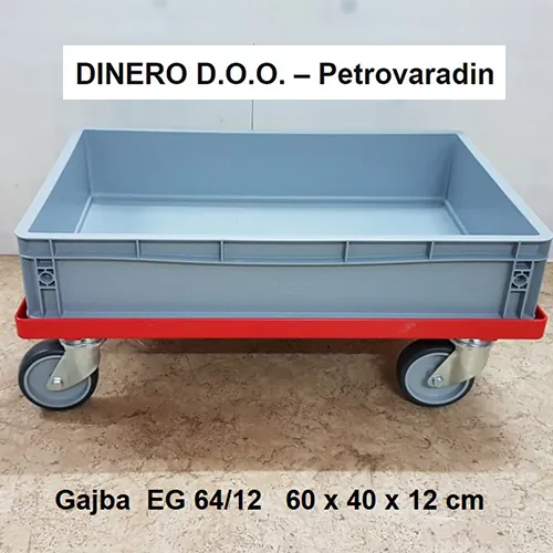 PLASTIČNE GAJBE  Gajba EG 6412  60 x 40 x 12 cm - Dinero - 1