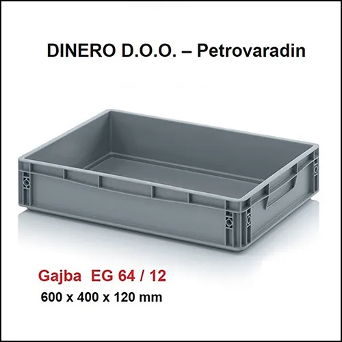 PLASTIČNE GAJBE  Gajba EG 6412  60 x 40 x 12 cm - Dinero - 3