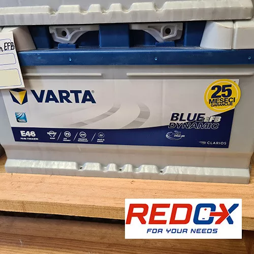 VARTA BLUE DYNAMIC EFB Akumulator EFB 12V 75Ah D+ E46 - Redox - 1