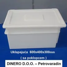 PLASTIČNE LODNE  Uklapajuće lodne 600x400x300 mm  sa poklopcem - Dinero - 3
