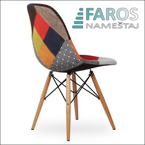 Moderna Stolica Charlie Patchwork FAROS - Salon nameštaja Faros - 2