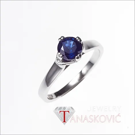 Verenički prsten sa plavim safirom VPBZ92 ZLATARA TANASKOVIĆ - Zlatara Tanasković - 1