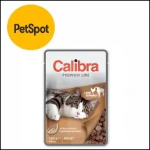VLAŽNA HRANA ZA MAČKE  Calibra Cat Adult Jagnjetina i Živina 100g - PetSpot - 1