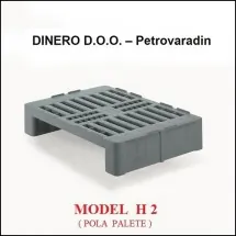 PLASTIČNE PALETE  Paleta H2  800x600x160 mm - Dinero - 3