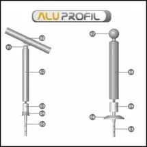 Gelender sistem 5 - ALU Profil - 2