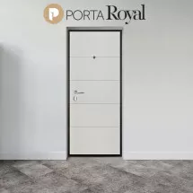 Sigurnosna vrata  BELA FARBANA  Bez opšivke - Porta Royal - 1