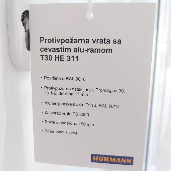 PROTIVPOŽARNA VRATA SA CEVASTIM ALURAMOM  T30 HE 311 - Hormann Serbia - 3