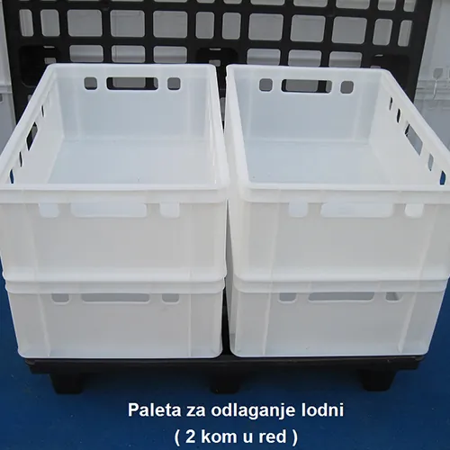 PLASTIČNA PALETA  LP 86  800x600x130 mm  za dve lodne - Dinero - 4