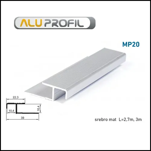 Lajsna za stepenište i keramiku  MAT MP20 - ALU Profil - 1