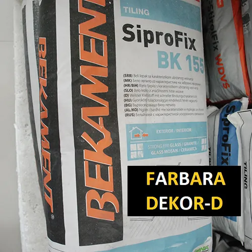 SIPROFIX BK 155 BEKAMENT Beli lepak za keramičke pločice za unutrašnju i spoljašnju upotrebu - Farbara Dekor D - 1