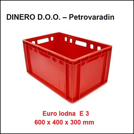 PLASTIČNE LODNE  Euro lodna E3  Crvena - Dinero - 1